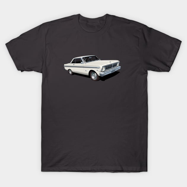 1965 Ford Falcon Futura in wimbledon white T-Shirt by candcretro